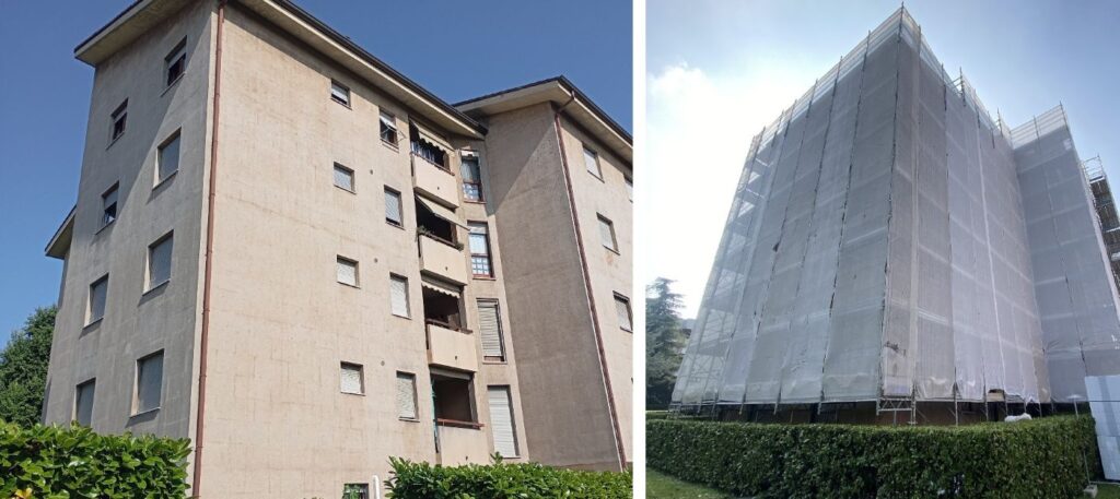Condominio riqualificato a Desio con intervento di raddoppio del cappotto termico sull’involucro edilizio esistente